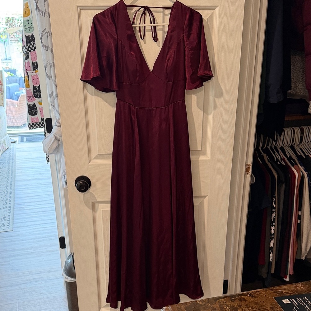 Chic Deep Red Wedding Dress